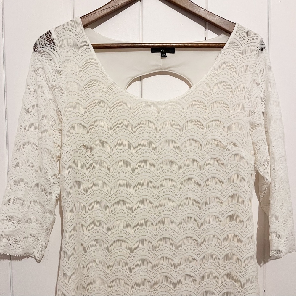 g21 White Lace Dress. Size Large.